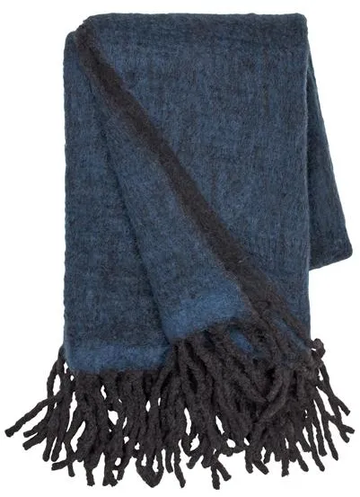 Cozy Living Mathea Tæppe Melange Royal Blue/Noir